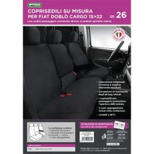 Coprisedili su Misura Sp26 per Fiat Doblo' Cargo 15>22 Nero Cora 1702601